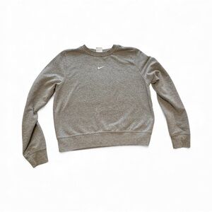 Nike Women’s Cropped Heather Gray Crewneck Sweatshirt